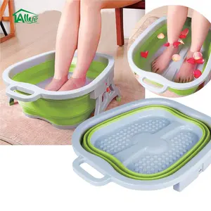 Allifemax बंधनेवाला प्लास्टिक तह foldable footbath बेसिन पैर वॉश बेसिन सिलिकॉन बेसिन