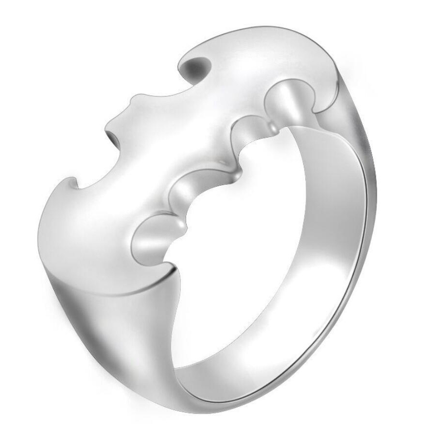 Envío de la gota de Los Hombres de Acero Inoxidable Negro Nuevo Señoras Del Diseño Del Anillo de Dedo