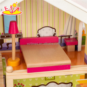 Barato al por mayor rosa <span class=keywords><strong>de</strong></span> <span class=keywords><strong>madera</strong></span> tamaño casa <span class=keywords><strong>de</strong></span> <span class=keywords><strong>muñecas</strong></span> para los niños W06A316 - Product Image 5