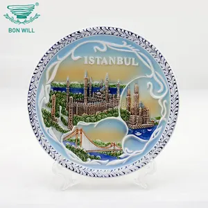 Turkey building style hand painted decorative ceramic souvenir plate