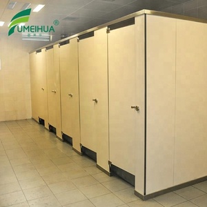 Ánh Sáng Màu Xanh Không Thấm Nước Laminate Shower Toilet Cubicle Phân Vùng - Product Image 4