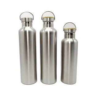 350/500/750/1000 ML 스테인리스 물병 진공 플라스크 대나무 물병