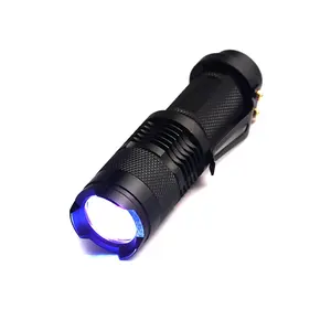 Senter Ultraviolet Blacklight Scorpion UV Torch Pet Urine Detector 14500 Baterai LED Lanterna Cahaya Hitam UV 395 Senter