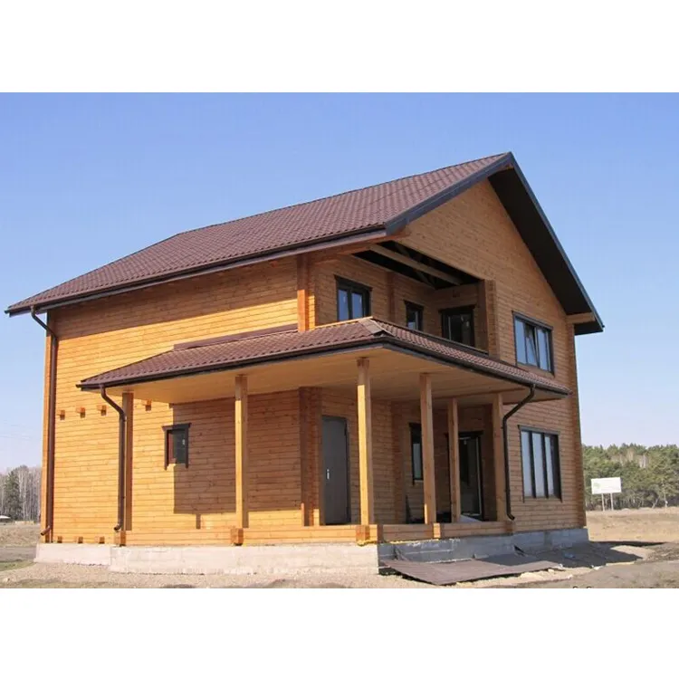 Biaya Rendah Prefabrikasi Kayu Rumah Rumania Baru Log Rumah Dijual