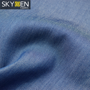 Skygen स्टॉक मेक्सिको इतालवी बुना टवील शर्ट 100 यार्ड द्वारा lyocell डेनिम सामग्री कपड़े