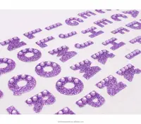 Glitter Cursive Alphabet Letters Stickers, 1-inch, 50-piece 