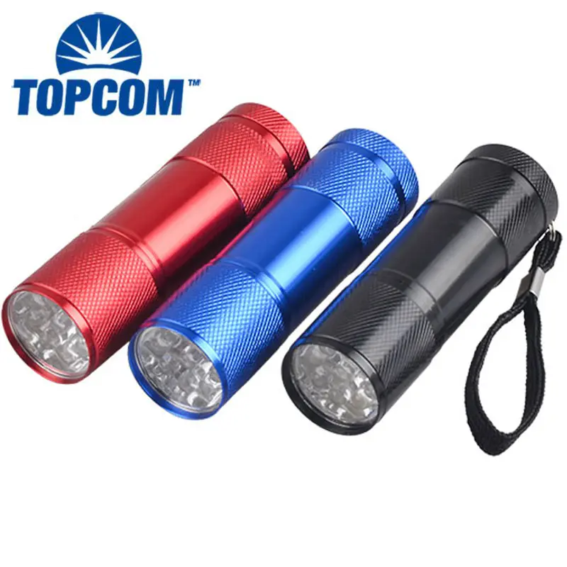 Regular AAA Battery 9 leds Mini Flashlight Portable Bright Light Torch