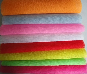 Campioni gratuiti Esfoliante 100% di Nylon <span class=keywords><strong>Telo</strong></span> da bagno <span class=keywords><strong>Doccia</strong></span> di Stoffa Da Bagno Panno di Lavaggio Del Corpo - Product Image 1