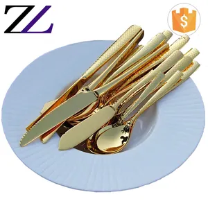 Outdoor catering equipment 18/10 stainless steel sterling italian cutipol bulk gold plated flatware wholesale
