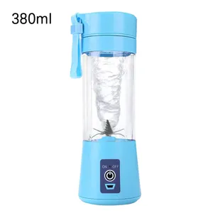 380ML新格安Portable Mixer USB Electric Handheld Centrifugal Mini手Juicer Cup 6 Blades Juice Blender