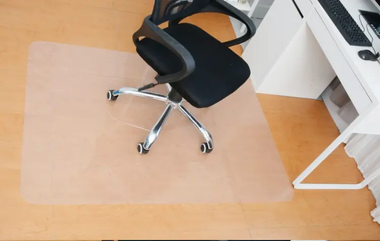 Tapis de sol en plastique personnalisé de haute qualité, pour chaise au bureau, livraison gratuite