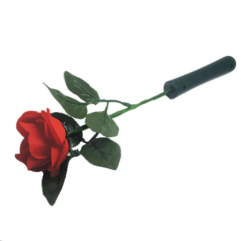 Single Length Handmade LED Light Artificial Fabric Red Rose Flower for Valentine's Day