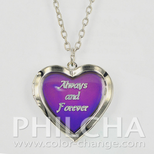 Philcha đáng yêu trái tim mề đay tâm trạng Vòng Cổ Hợp kim kẽm 28mm Đảng & Quà Tặng - Product Image 3