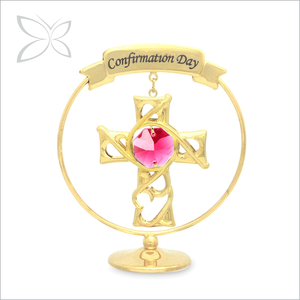 Crystocraft, venta al por mayor, marcapáginas cruzado de estilo cristiano de hierro chapado en oro, decorado con cristales de corte brillante, regalo religioso - Product Image 1