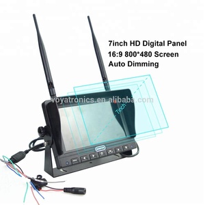 Sistema di telecamere di sicurezza <span class=keywords><strong>Wireless</strong></span> HD per camion rimorchi, 4CH IP <span class=keywords><strong>Camera</strong></span> e <span class=keywords><strong>Monitor</strong></span> con visione notturna, assistenza al parcheggio - Product Image 1