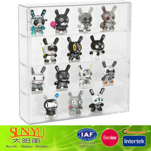 Claro montado en la pared decorativos de navidad de acrílico cajas de regalo con tapa para 3" juguetes de vinilo figures, - Product Image 3
