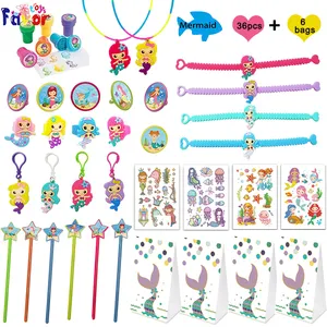 Hot Selling Mermaid Birthday Party Supplies Favor Toys Set For Girl