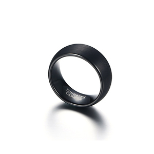 <strong>Mens</strong> Matte <strong>Black</strong> Tungsten <strong>Ring</strong> 8mm for Birthday Christmas Gifts - Product Image 4