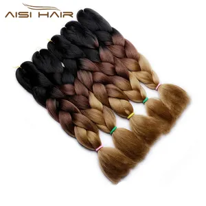 Aisi Haar Top Kwaliteit Hittebestendige Synthetische Vezel Haar 48 Inch Jumbo Vlechten Levert Ombre Vlechten Hair Extensions