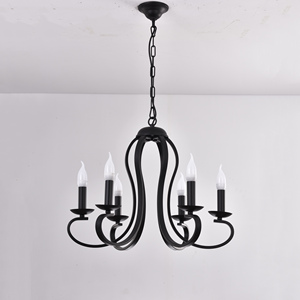 Color Negro vela colgante luz 220 V E27 <span class=keywords><strong>hotel</strong></span> luz de techo de la lámpara - Product Image 2