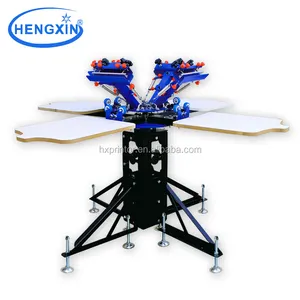Chinese Supply Carousel 4 color manual screen printing machine