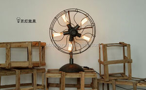 Loft fans tisch lampe industrielle vintage tisch lampe mit retro lampen antike tisch lampe