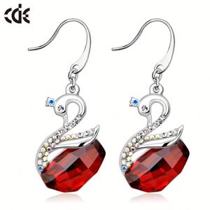 Cristaux de <span class=keywords><strong>Swarovski</strong></span> bijoux pour femmes mode <span class=keywords><strong>boucle</strong></span> d'oreille Swan Dangle boucles d'oreilles - Product Image 5