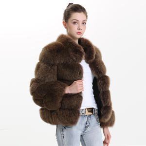 ¡Lo último en invierno! Abrigo de piel Rox para mujer, abrigo suave y grueso de piel Real, abrigo personalizado de zorro para mujer, talla grande <span class=keywords><strong>2018</strong></span> - Product Image 3