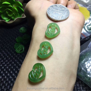 <span class=keywords><strong>Jade</strong></span> Nefrita <span class=keywords><strong>Verde</strong></span> <span class=keywords><strong>de</strong></span> Alta Calidad, Muy Hermoso, Grabado con un Corazón Amoroso - Product Image 4