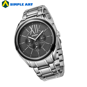 Bracelet en diamant analogique personnalisé de haute qualité en or Japon ensemble Offre Spéciale montre-bracelet étanche avec date - Product Image 3