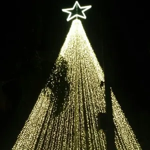 마이크로 led 12v 크리스마스 트리 25m 미니 문자열 빛 따뜻한 화이트 led 야외