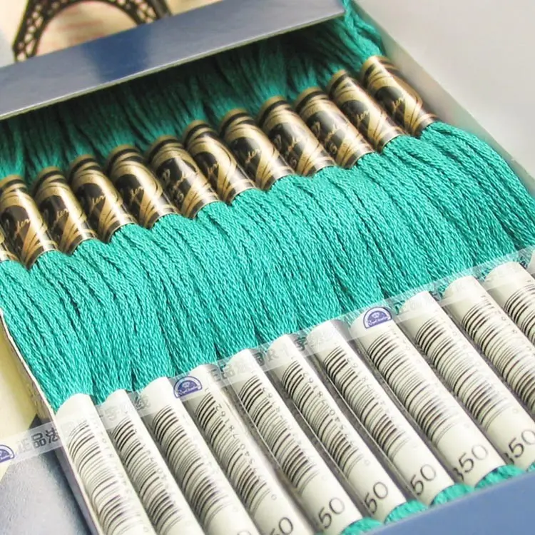 100% cotton cross stitch thread similar with 447 DMC color