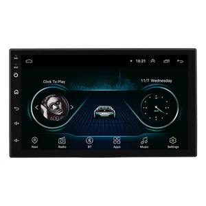 Lecteur DVD multimédia universel de voiture, Android 8.1, quad core, 7 pouces, 2 Din