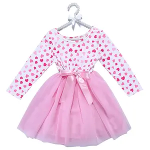 Wholesale Custom Girls Children Princess A Line Dresses Kids Boutique Clothing for 5 7 9 12 Years Old