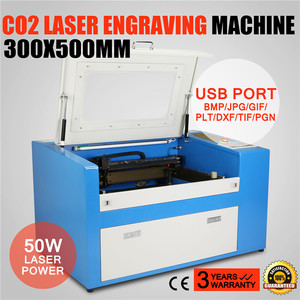 Haute Qualité 50 W CO2 Laser Graveur Laser Machine De Découpe avec Auxiliaire Dispositif Rotatif - Product Image 1