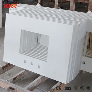 Grosir Permukaan Padat Meja Bahan Marmer Buatan Resin Akrilik Permukaan Padat Vanity Top - Product Image 1