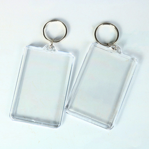 Stampa personalizzata piazza keychain acrilico bianco - Product Image 1