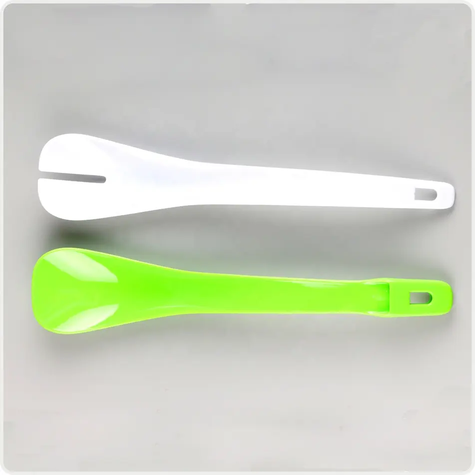 Wholesale kitchen white green multi-function salad candy cake plastic mini food service tongs