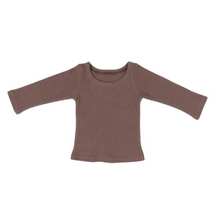 Ropa Infantil al por Mayor, Conjunto <span class=keywords><strong>de</strong></span> Manga Larga con Diseño Simple, Top y Pantalones Largos con Vendaje, Algodón Waffle, Traje para Bebé - Product Image 3