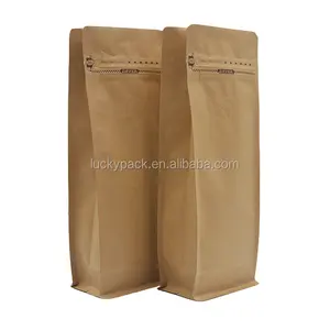 Easy Tear Ziplock Top And Degassing Valve Back Private Label Coffee Bags