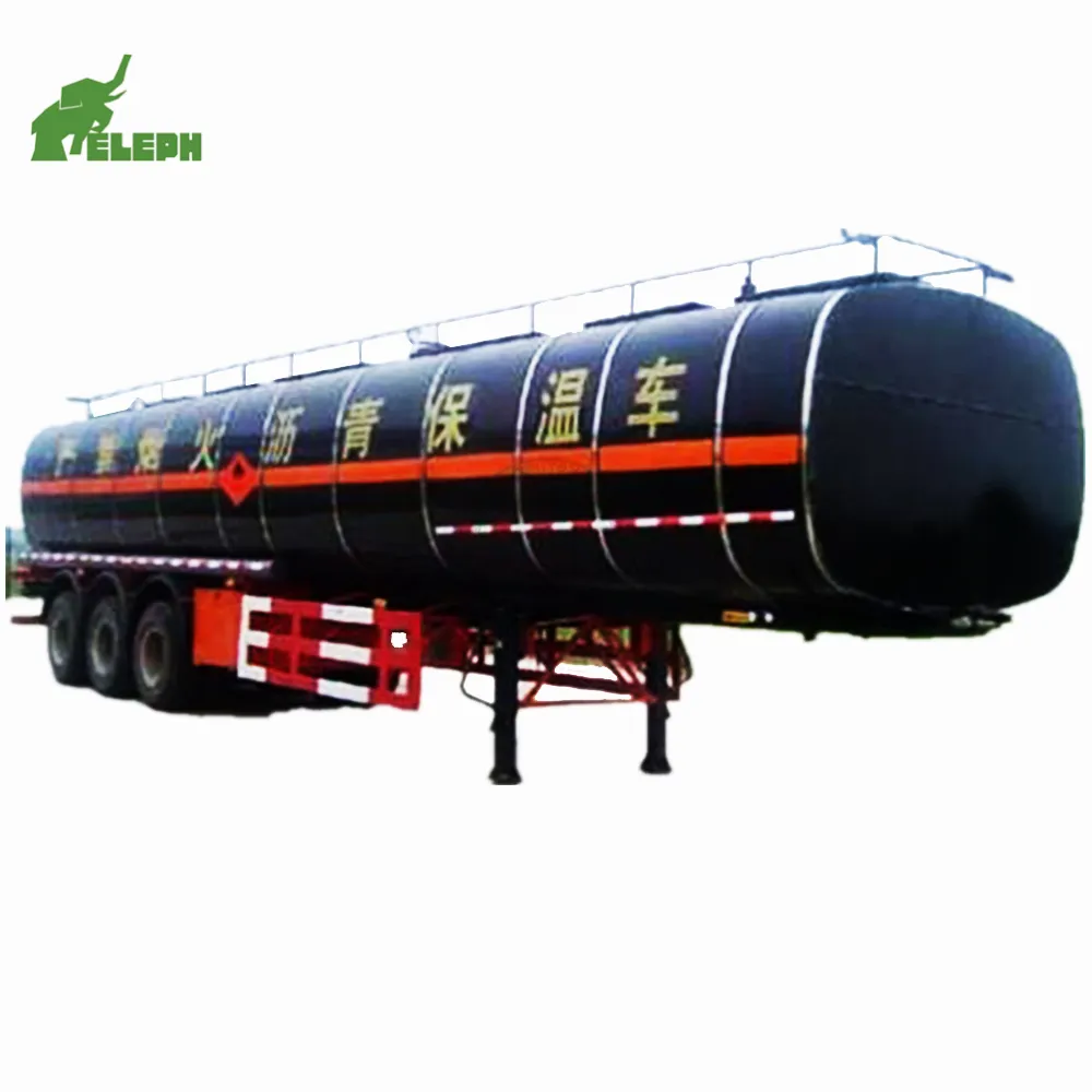 Tank römork 3 akslar ısıtmalı asfalt bitüm depolama tankeri römork satılık
