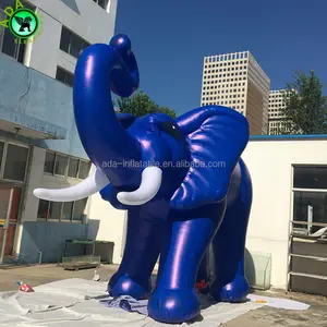 Customized design giant 5m high animal model inflatable blue elephant for event decoration ST838