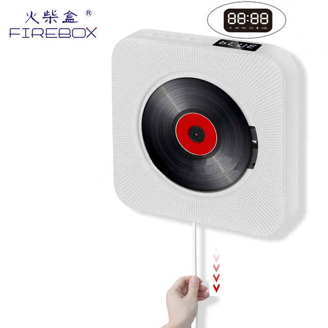 High Quality Classic BT CD Speaker Wall Hanging Home Hifi Portable CD Player with USB Connection for Kids