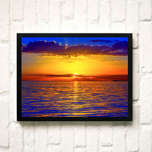 Wrapped HD Beach Sunset Ocean Waves <strong>Canvas</strong> <strong>Prints</strong> Wall <strong>Art</strong> Painting Large - Product Image 2