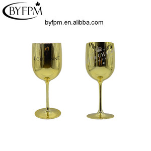 Or Placage Flûtes à Champagne En Plastique Verre de Vin pour <span class=keywords><strong>Moet</strong></span> <span class=keywords><strong>Chandon</strong></span> Champagne Échantillon Gratuit Disponible - Product Image 2