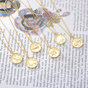 12 Horoscope Bonne Réputation 925 14 K Or Énigmatique Scorpion Collier - Product Image 6
