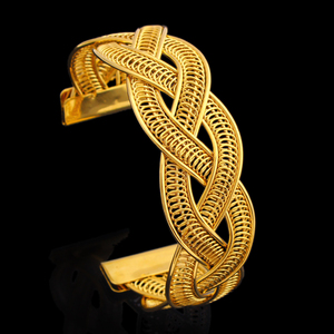 Bracelet plaqué or 18 carats FS Fashion, bijoux d'Afrique du Moyen-Orient pour femmes, cadeau - Product Image 5