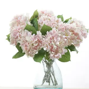 YI WU ZERO Real Touch Wholesale High Quality Decorative Silk Flower Artificial Hydrangea For Home Wedding Office Decoration