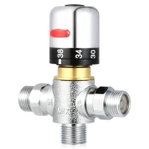 Nouveau Port Réglage Salle De Bain <span class=keywords><strong>Douche</strong></span> Robinet Mitigeur Thermostatique En Laiton Vanne Diadram Pour <span class=keywords><strong>Solaire</strong></span>/pompe à Eau Électrique - Product Image 1