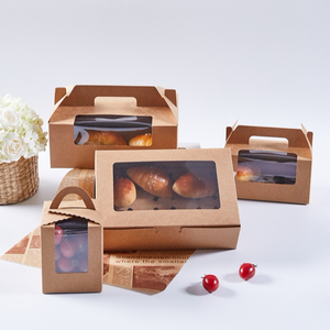 Lấy đi Hộp thực phẩm lớp bánh nâu kraft hộp giấy trong suốt Hộp sô cô la - Product Image 1